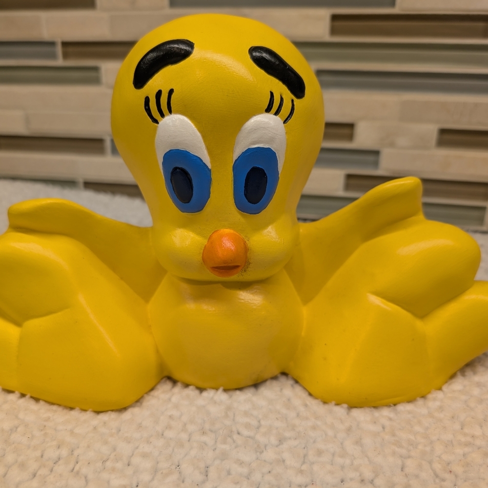 Handpainted Tweety Bird Ceramic Coin Piggy Bank